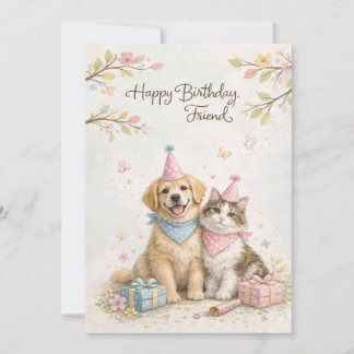 Joyeux Anniversaire Carte d'Ami | Meilleur Chat &