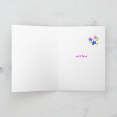 Joyeux Anniversaire, Carte d'amour - Flower Power (Intérieur)