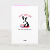 Joyeux anniversaire ! Carte d'anniversaire de (Dos)