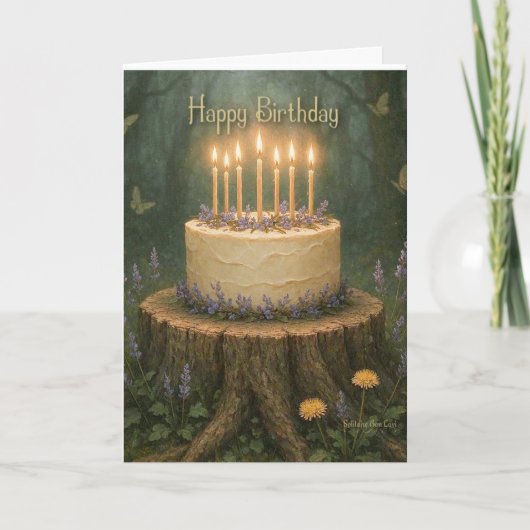 Joyeux Anniversaire Carte d'anniversaire Forêt Ma (Devant)