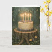 Joyeux Anniversaire Carte d'anniversaire Forêt Ma (Fleur jaune)