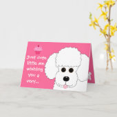 Joyeux anniversaire ! Carte d'art Poodle Dog (Fleur jaune)