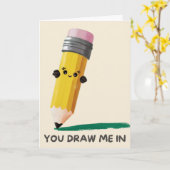Joyeux Anniversaire Carte de Crayon Simple et Drôl (Fleur jaune)