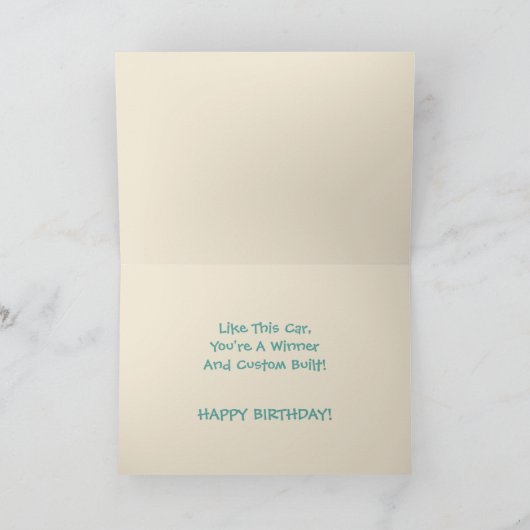 "Joyeux anniversaire, carte de fils" (Intérieur)