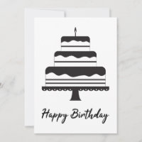 Joyeux anniversaire | Carte de gâteau à trois nive