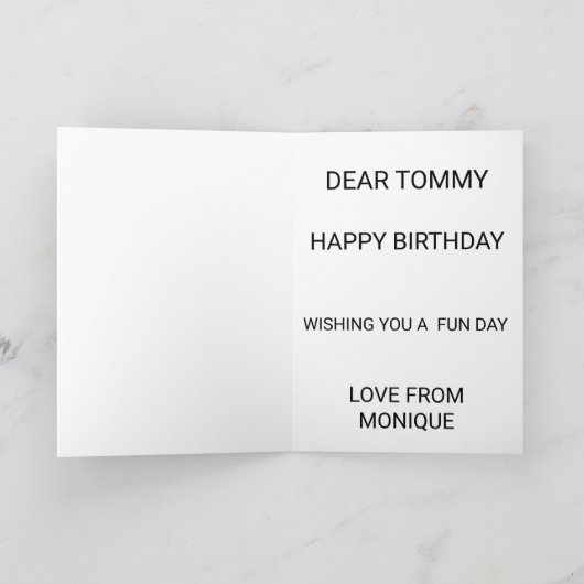 Joyeux Anniversaire Carte de l'espace Alien (Intérieur)