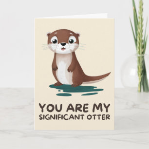 Joyeux Anniversaire Carte de Loutre Mignonne Drôle