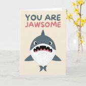 Joyeux Anniversaire Carte de Requin Simple Drôle (Fleur jaune)