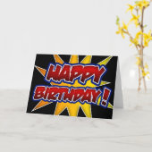 Joyeux anniversaire ! Carte de vœux (Fleur jaune)