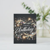 "Joyeux Anniversaire" : Carte de vœux au design no (Debout devant)