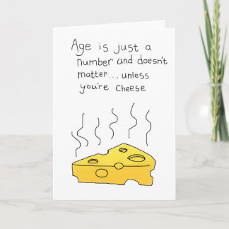 Joyeux anniversaire ! Carte de voeux au fromage