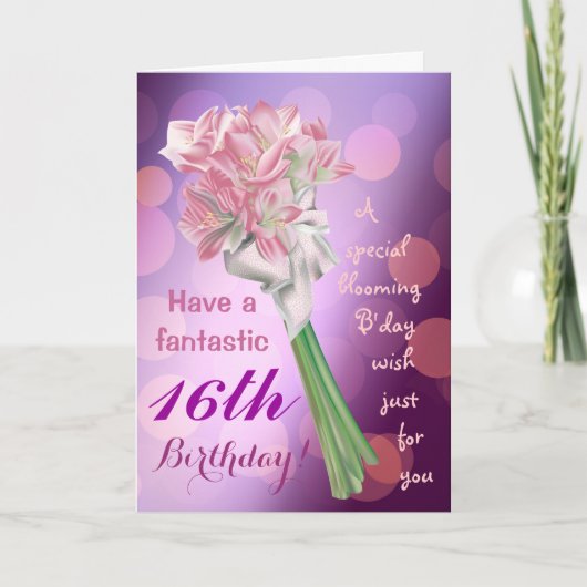 Joyeux anniversaire ! - carte de voeux de fleurs (Devant)