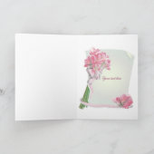 Joyeux anniversaire ! - carte de voeux de fleurs (Intérieur)