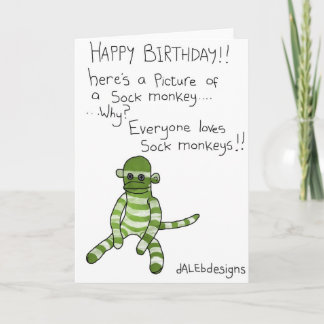 Joyeux anniversaire ! Carte de voeux de singe de r