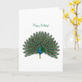 Joyeux anniversaire ! - Carte de voeux Peacock (Fleur jaune)