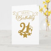 Joyeux anniversaire - Carte de voeux pliée (Fleur jaune)