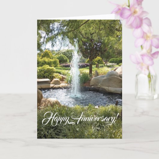 Joyeux Anniversaire, Carte de voeux pliée (Orchidée)