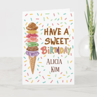 Joyeux Anniversaire Carte de Vœux Pliée