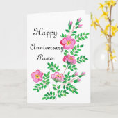 Joyeux Anniversaire Carte de Vœux Pliée pour Paste (Fleur jaune)