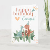 Joyeux anniversaire | Carte Dinosaur (Devant)