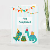 Joyeux Anniversaire Carte Dinosaure (Devant)