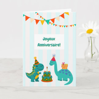 Joyeux Anniversaire Carte Dinosaure Carte de Dinos