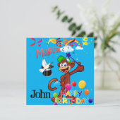 Joyeux Anniversaire Carte d'Invitation Ballons Sin (Debout devant)