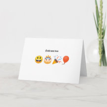 Joyeux anniversaire | Carte Emoji personnalisée