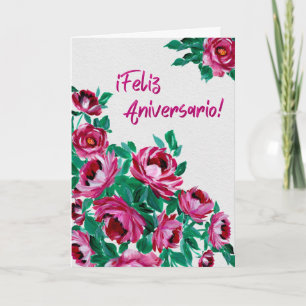 Joyeux Anniversaire ! Carte Fleurie à l'Aquarelle