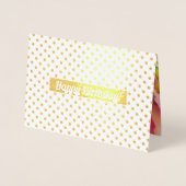 Joyeux anniversaire. Carte Foil Floral de luxe Wat (Devant)