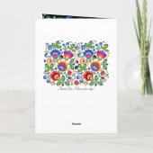 🌺 Joyeux anniversaire carte folklorique personnal (Dos)