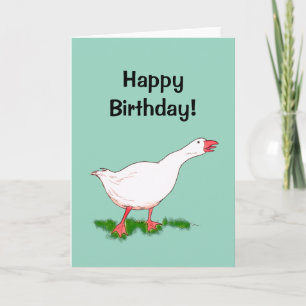 Joyeux anniversaire ! carte (oie mignonne)