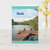 **"JOYEUX ANNIVERSAIRE*** CARTE ONCLE (Fleur jaune)