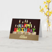 JOYEUX ANNIVERSAIRE ! Carte personnalisée Allen (Fleur jaune)