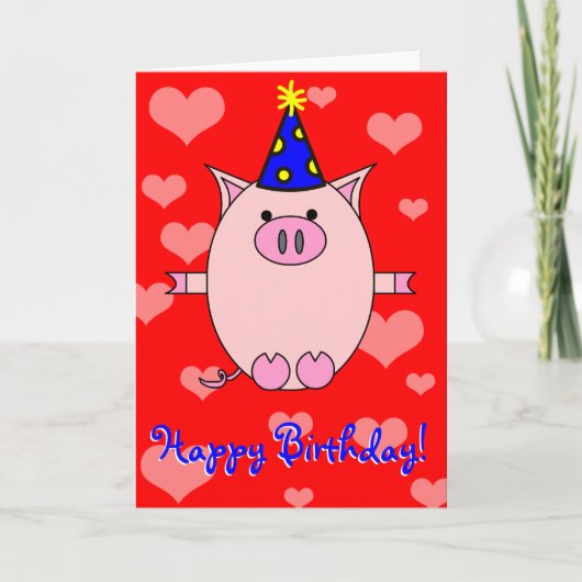 Joyeux anniversaire ! Carte Piggy (Devant)