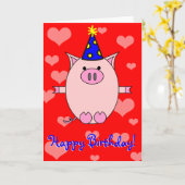 Joyeux anniversaire ! Carte Piggy (Fleur jaune)