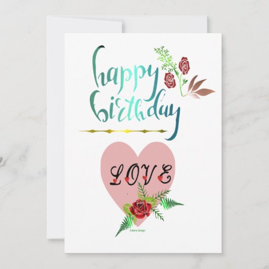 Joyeux Anniversaire Carte Plate (Devant)