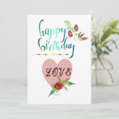 Joyeux Anniversaire Carte Plate (Debout devant)