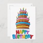 Joyeux anniversaire- carte postale (Devant / Derrière)