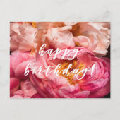 Joyeux Anniversaire ! Carte postale élégante aux p (Devant)