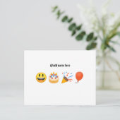Joyeux Anniversaire | Carte Postale Emoji Personna (Debout devant)