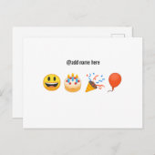 Joyeux Anniversaire | Carte Postale Emoji Personna (Devant / Derrière)