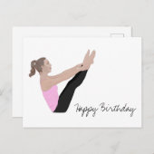 Joyeux Anniversaire Carte Postale Pilates (Devant / Derrière)
