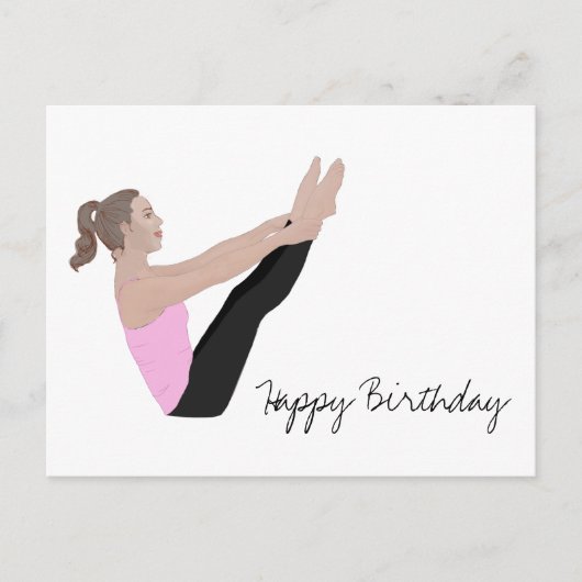 Joyeux Anniversaire Carte Postale Pilates (Devant)