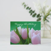 Joyeux anniversaire - Carte postale Tulips (Debout devant)