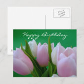 Joyeux anniversaire - Carte postale Tulips (Devant / Derrière)