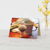 Joyeux Anniversaire, Carte Razor Stright Edge (Fleur jaune)