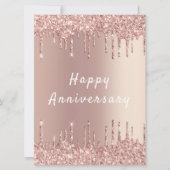 Joyeux Anniversaire Carte Rose Blush Sparkle Drive (Devant)