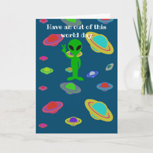 Joyeux Anniversaire Carte spatiale Alien