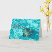 Joyeux Anniversaire Carte Sting Ray (Fleur jaune)